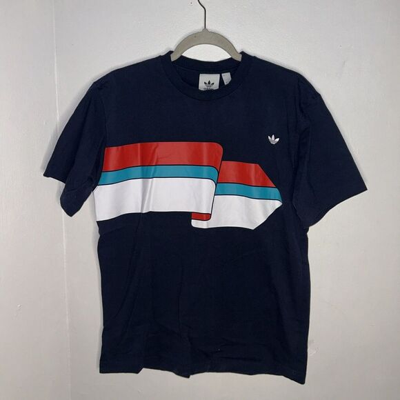 adidas originals Ripple Tee Colorblock Printing Sports Men sz Medium - Picture 2 of 6